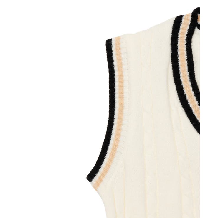 ケーブル編み チルデンニットベスト | Ada. | 詳細画像34 