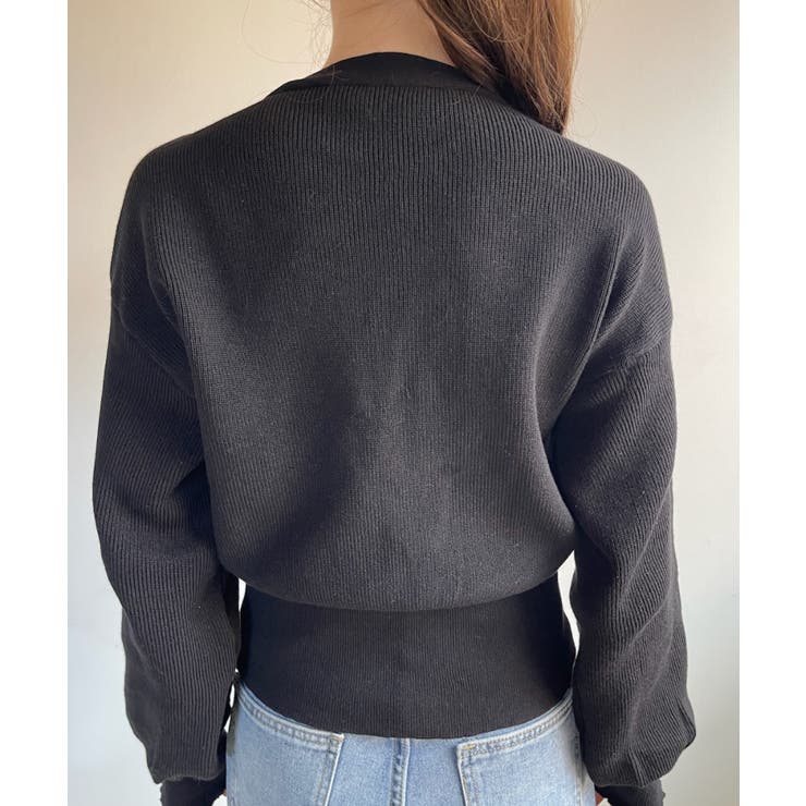 Vネック ハートボタン 長袖 カーディガン | Ada. | 詳細画像27 