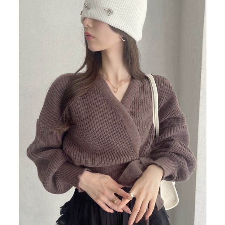 サヤカディヴィス トップス セーター カシュクール リボン