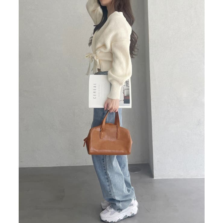 カシュクールデザイン リボン カーディガン ニットトップス | Ada. | 詳細画像7 