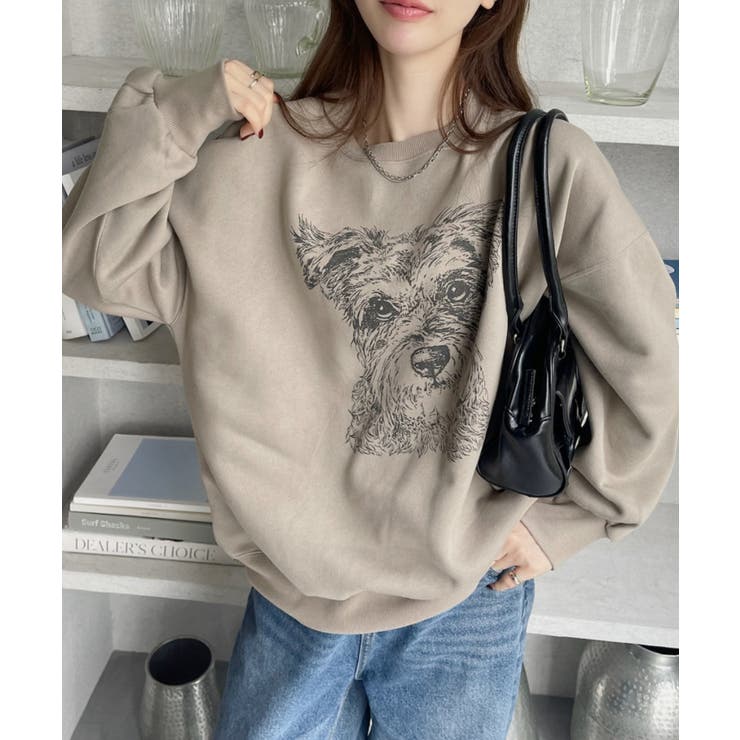 PHEENY ベージュ オーバーサイズスウェット PHEENY ベージュ オーバーサイズスウェット