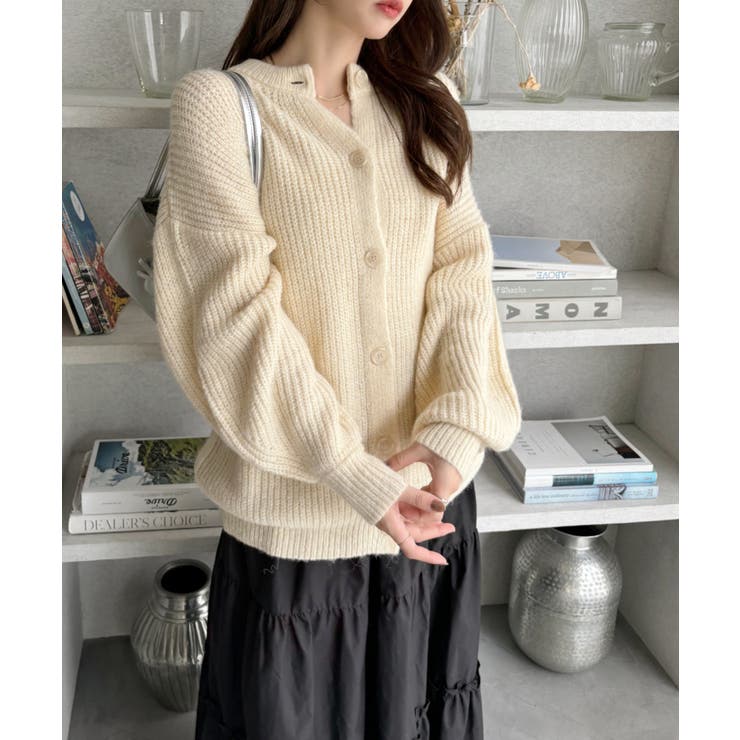 ふんわり モヘアタッチ メランジニット オーバーサイズ
