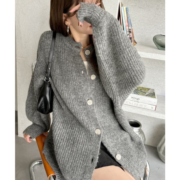 ふんわり モヘアタッチ メランジニット オーバーサイズ