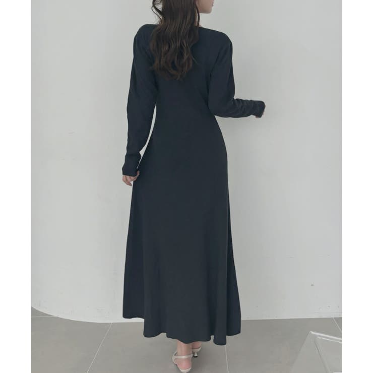 LANVIN シルク100% 総柄ワンピース Vネック 美シルエット M