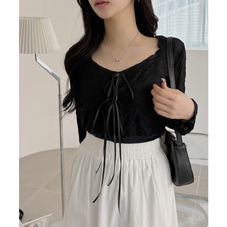 美品♪ハウスオブロータス レース切替カーディガン ブラック　前開き　裾レース KAREN's STYLE ＃137｜ハウス オブ ロータス＜HOUSE OF LOTUS＞公式サイト