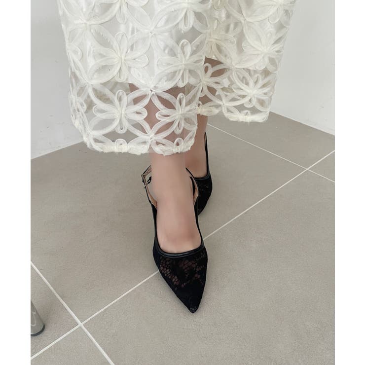 総レース ポインテッド ヒールパンプス | Ada. | 詳細画像3 