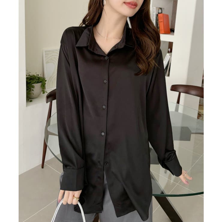 ベーシック ゆる サテン ブラウス | Ada. | 詳細画像2 