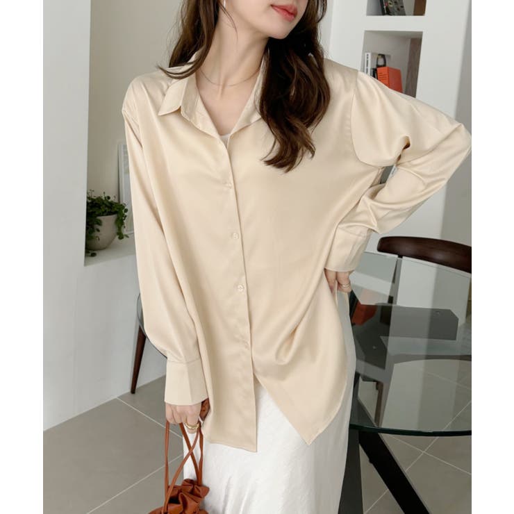 ベーシック ゆる サテン ブラウス | Ada. | 詳細画像3 