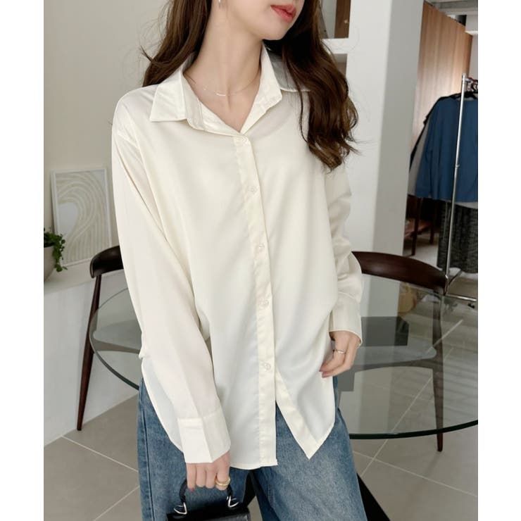 ベーシック ゆる サテン ブラウス | Ada. | 詳細画像5 