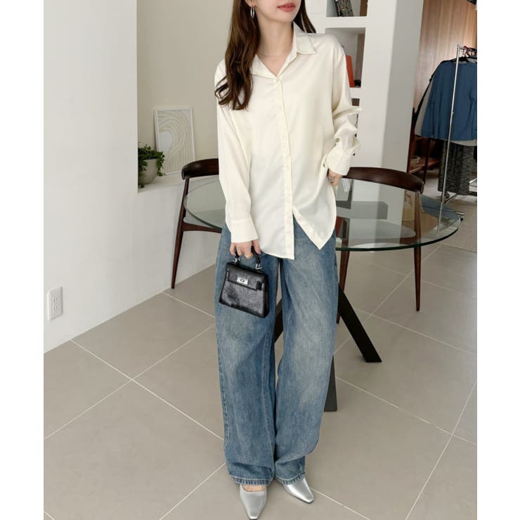 ベーシック ゆる サテン ブラウス | Ada. | 詳細画像7 