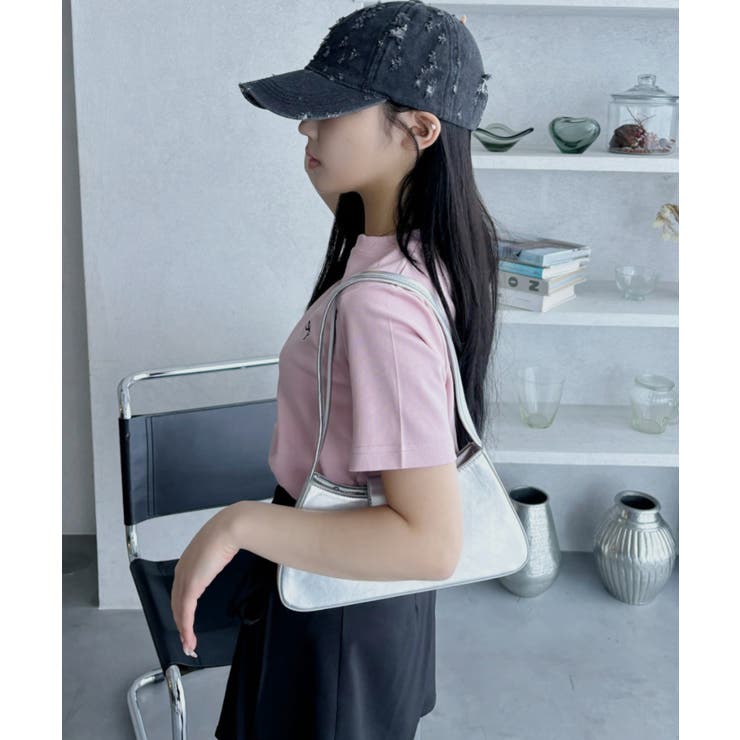 リボン ワンポイント 刺繍 半袖 Tシャツ | Ada. | 詳細画像18 