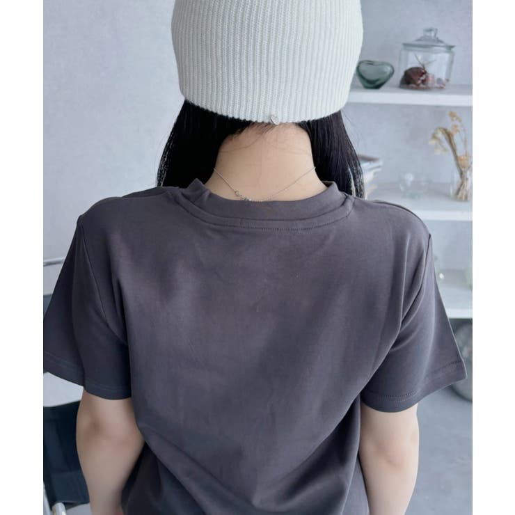 リボン ワンポイント 刺繍 半袖 Tシャツ | Ada. | 詳細画像26 