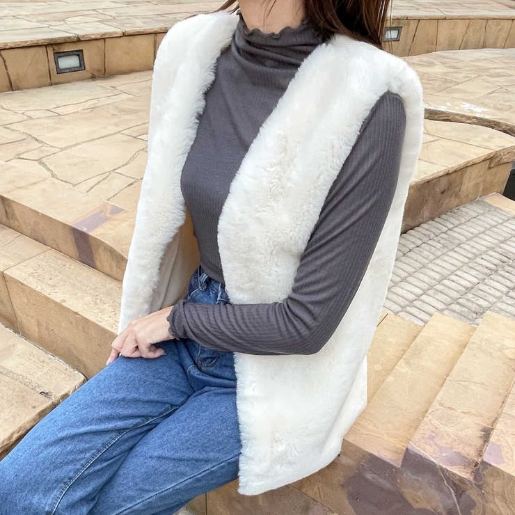 春まで使える！ ボリュームファーベスト フェイクファー[品番