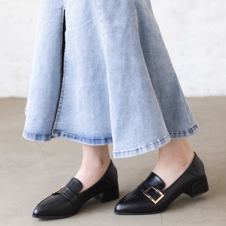 バックルデザインローファー 春 フェイクレザー | Ada. | 詳細画像3 