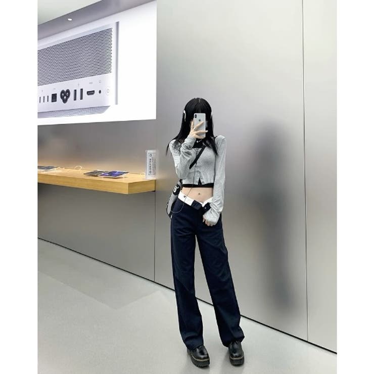 ウエストベルト折り返しデザインパンツ ハイウエスト  Y2K[品番：ORGW0000365]｜Ada.（エイダ）のレディースファッション通販｜SHOPLIST（ショップリスト）