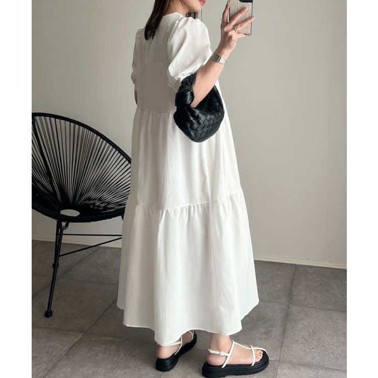 パフスリーブ ティアードワンピース[品番：ORGW0000366]｜Ada.（エイダ