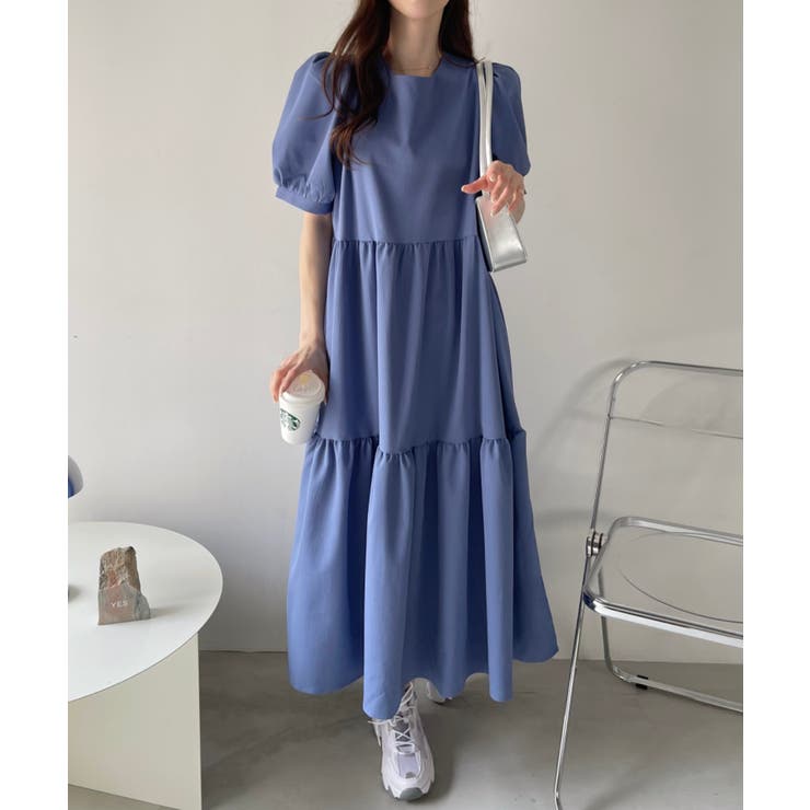 パフスリーブ ティアードワンピース[品番：ORGW0000366]｜Ada.（エイダ