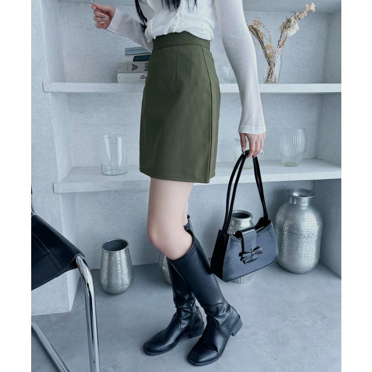 インパン裏地付き台形ミニスカート ミニ丈 ショート丈 | Ada. | 詳細画像28 