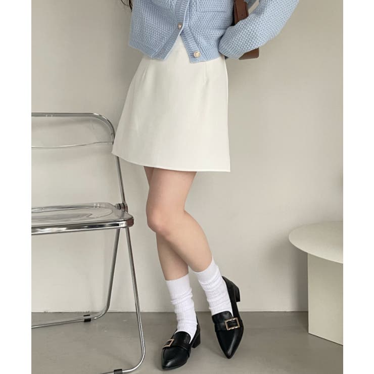 インパン裏地付き台形ミニスカート ミニ丈 ショート丈 | Ada. | 詳細画像30 