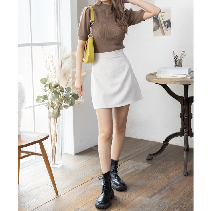 インパン裏地付き台形ミニスカート ミニ丈 ショート丈 | Ada. | 詳細画像48 