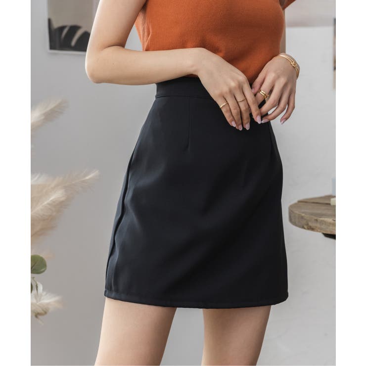 インパン裏地付き台形ミニスカート ミニ丈 ショート丈 | Ada. | 詳細画像51 