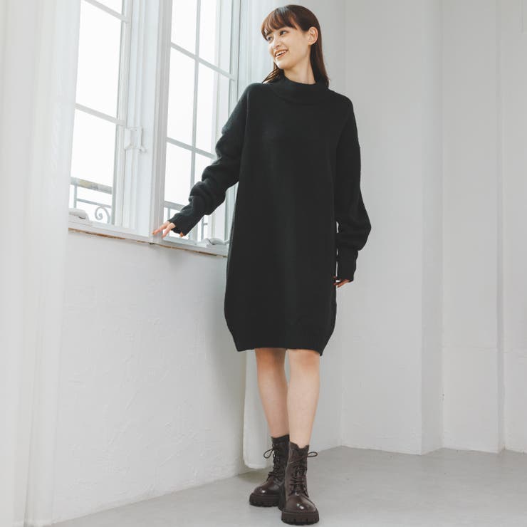 MARK&LONA定価64800円ブラック ニットワンピース 予約]バイカラーニットワンピース/ブラック – Lumier