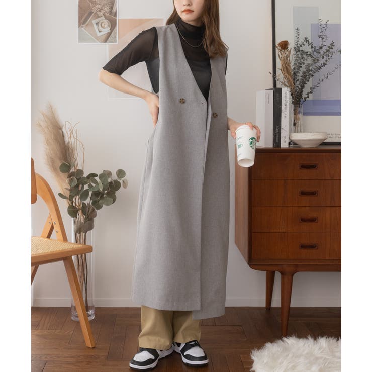 麻調ロングジレ[品番：ORGW0000384]｜Ada.（エイダ）のレディース