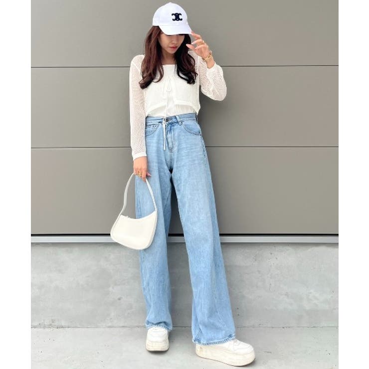 メッシュクロップドカーディガン ショート丈 長袖 | Ada. | 詳細画像10 