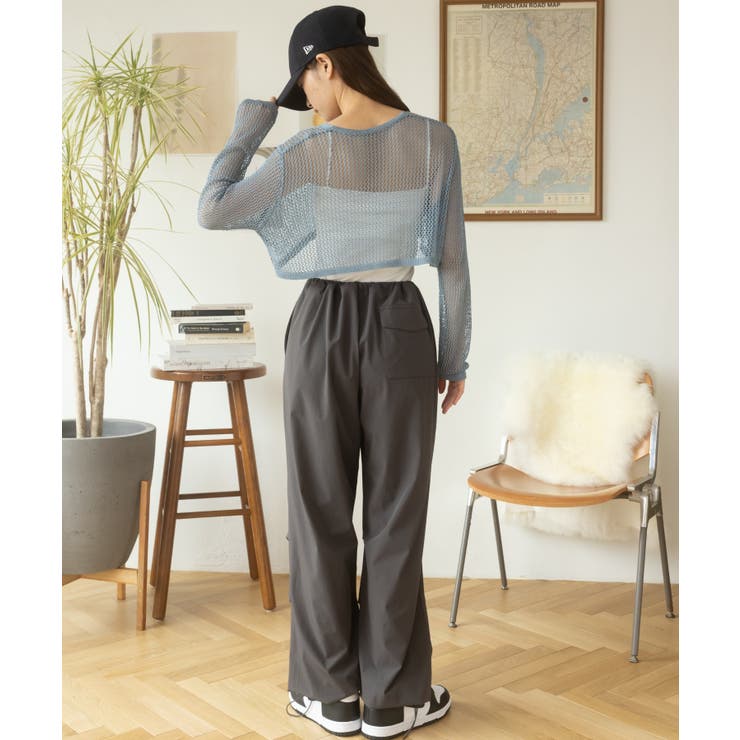 メッシュクロップドカーディガン ショート丈 長袖 | Ada. | 詳細画像33 