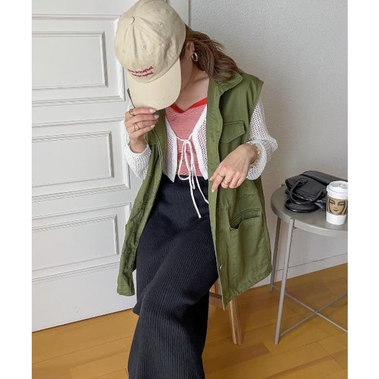 メッシュクロップドカーディガン ショート丈 長袖 | Ada. | 詳細画像48 