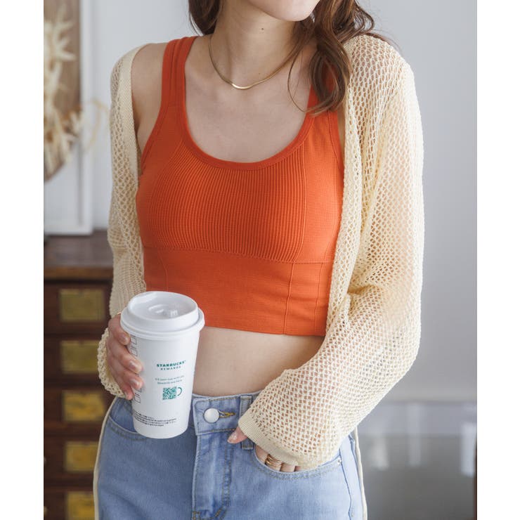 メッシュクロップドカーディガン ショート丈 長袖 | Ada. | 詳細画像58 