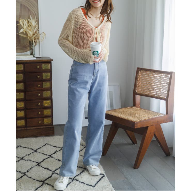 メッシュクロップドカーディガン ショート丈 長袖 | Ada. | 詳細画像60 