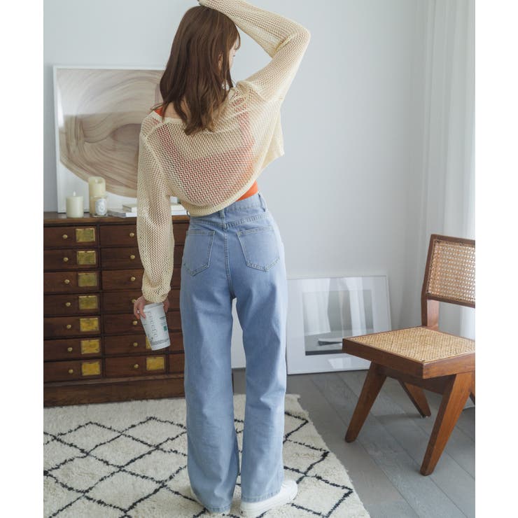 メッシュクロップドカーディガン ショート丈 長袖 | Ada. | 詳細画像61 