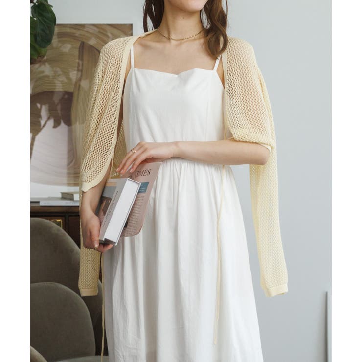 メッシュクロップドカーディガン ショート丈 長袖 | Ada. | 詳細画像67 