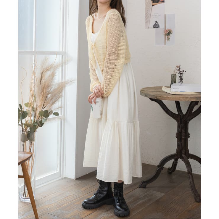 メッシュクロップドカーディガン ショート丈 長袖 | Ada. | 詳細画像74 