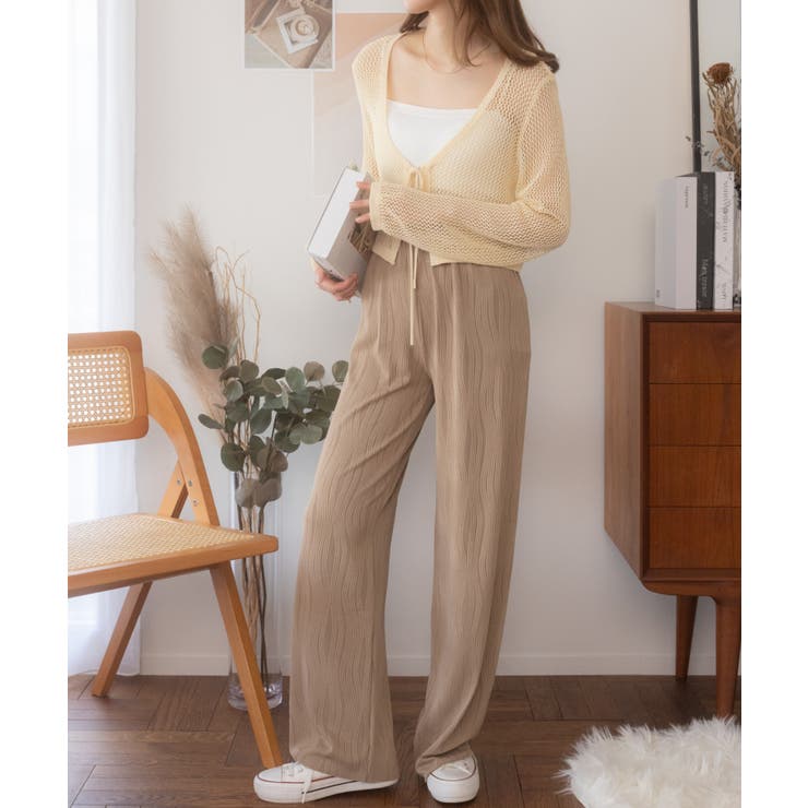 メッシュクロップドカーディガン ショート丈 長袖 | Ada. | 詳細画像78 