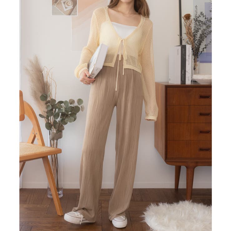 メッシュクロップドカーディガン ショート丈 長袖 | Ada. | 詳細画像79 