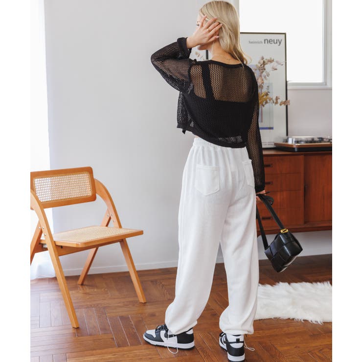 メッシュクロップドカーディガン ショート丈 長袖 | Ada. | 詳細画像86 