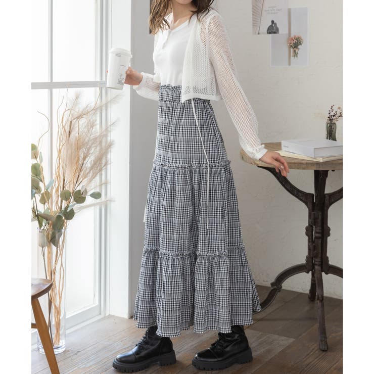 メッシュクロップドカーディガン ショート丈 長袖 | Ada. | 詳細画像98 