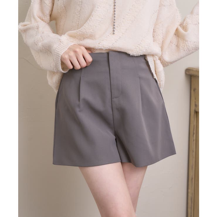 タックハイウエストベーシックショートパンツ[品番：ORGW0000478