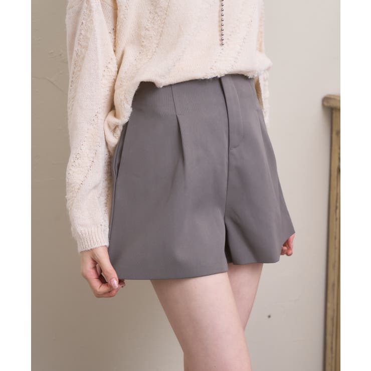 タックハイウエストベーシックショートパンツ[品番：ORGW0000478