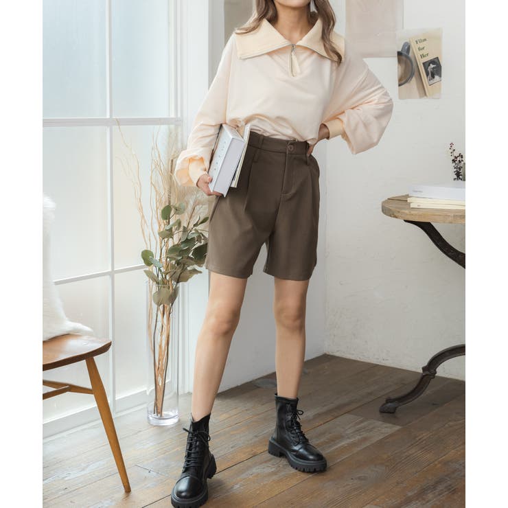 ADEAM ハーフパンツ キュロット ベージュ ADEAM ハーフパンツ キュロット ベージュ