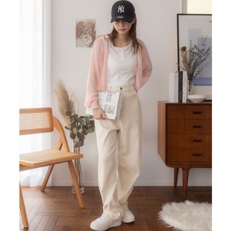 メッシュクロップドボレロ ショート丈 長袖[品番：ORGW0000522]｜Ada