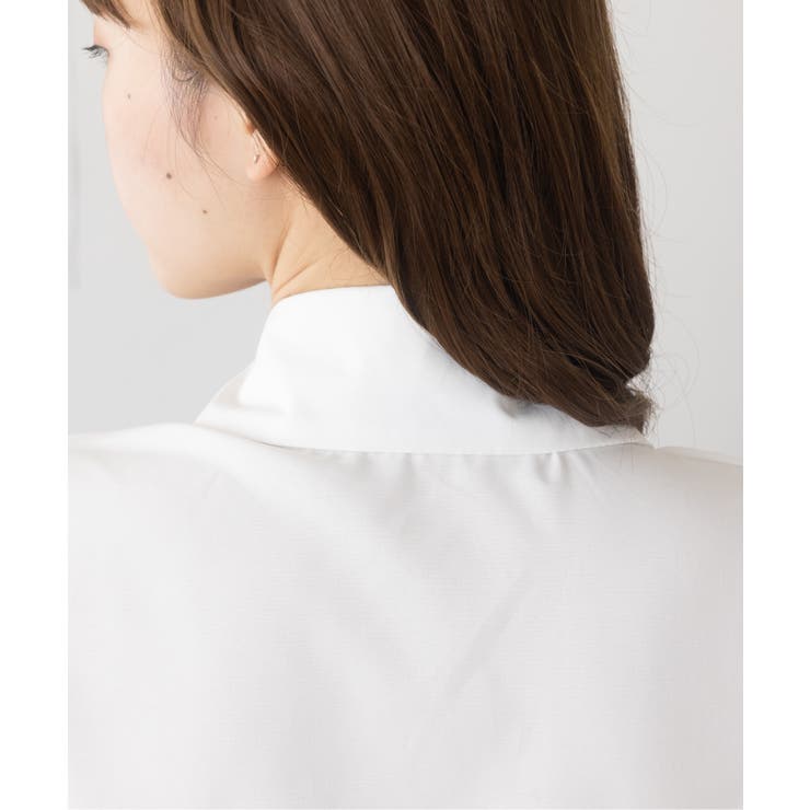 ビッグカラーバルーンスリーブシャツブラウス[品番：ORGW0000535