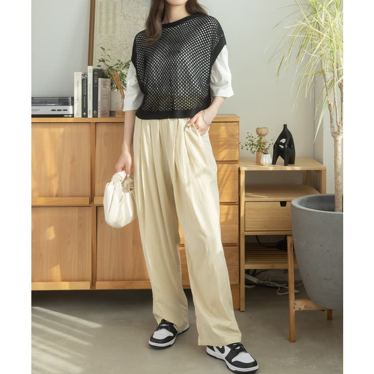 ビアズリー　ノースリーブ　アシメプルオーバー　ダークグリーン　美品　再お値下げ☆ メッシュ ノースリーブ プルオーバー[品番：ORGW0000555]｜Ada