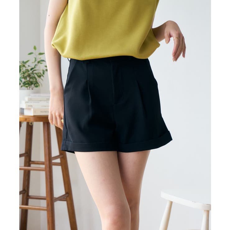ベルト付きロールアップショートパンツ[品番：ORGW0000560]｜Ada