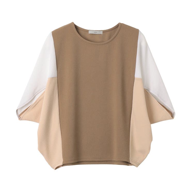 ドルマン Tシャツ バイカラー トップス カットソー ノースリーブ ドルマン Tシャツ バイカラー トップス カットソー ノースリーブ