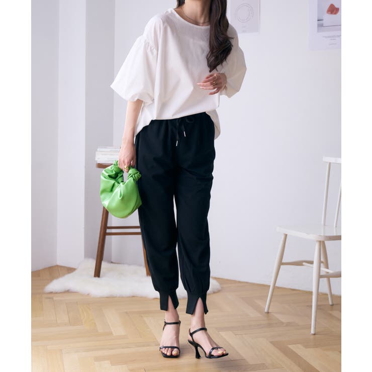 バックリボンボリュームスリーブふんわりブラウス | Eclat one | 詳細画像37 