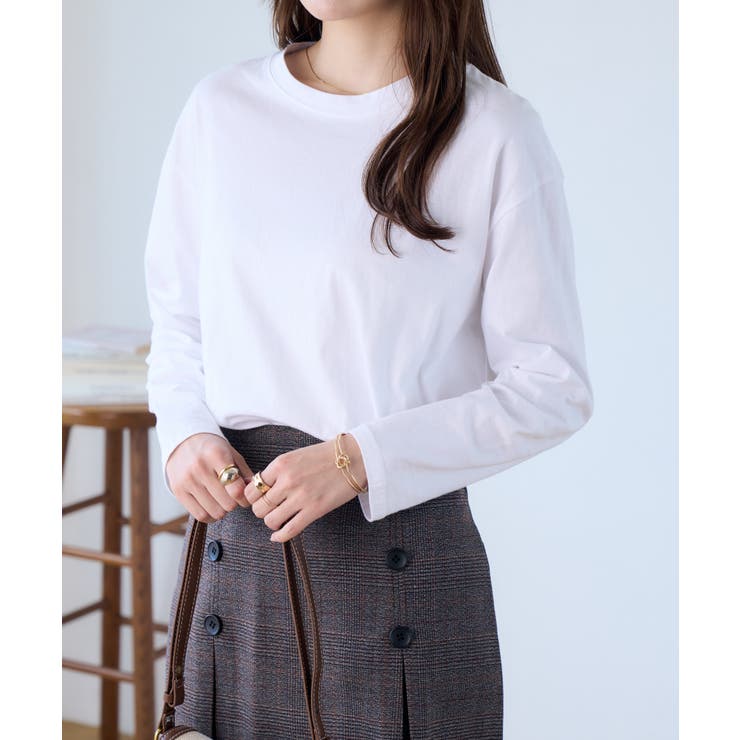 ラウンドヘムベーシックロングTシャツ[品番：ORGW0000651]｜Ada