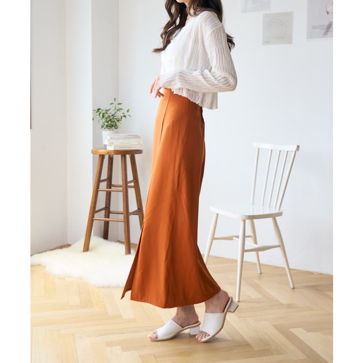 透かしランダムリブVネックショートカーディガン | Ada. | 詳細画像23 